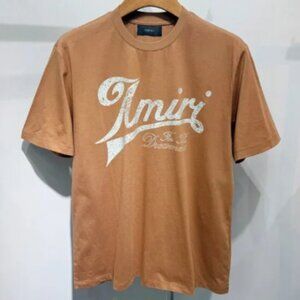 Amiri Retro Script Logo Brown T-shirt